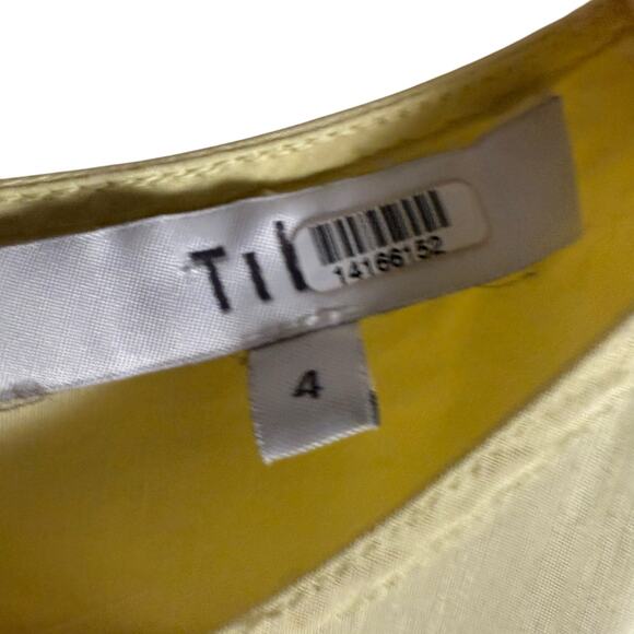 Tibi Gemma Linen Blend Yellow Cape Mini Dress Size 4 - Picture 8 of 16